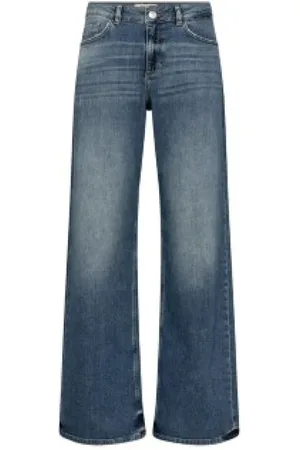 Mos Mosh Jeans, Dame, Blå, W30, Bomuld, Vintage-inspirerede wide-leg jeans