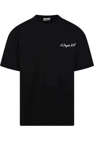 A PAPER KID Top, Herre, Sort, L, Bomuld, Nero/Sort T-Shirt