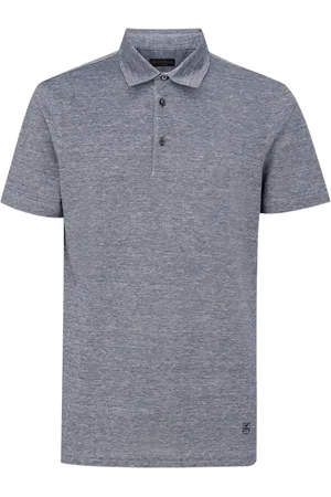 corneliani Top, Herre, Grå, L, Bomuld, Grå Polo T-shirt med korte ærmer