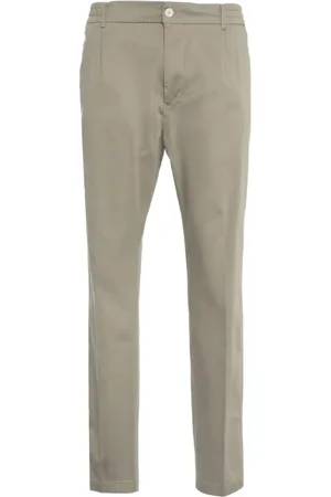 CRUNA Bukser, Herre, Grå, 2XL, Uld, Grå Tapered Fit Bukser Mitte