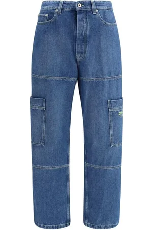 OFF-WHITE Jeans, Herre, Blå, W30, Bomuld, Cargo Jeans med sidelommer