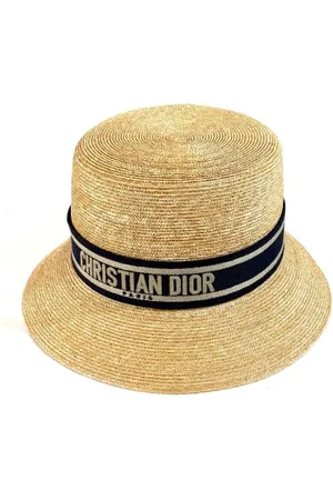 Dior Pre-owned, Dame, , ONE SIZE, Tyl, Pre-owned Stof hatte