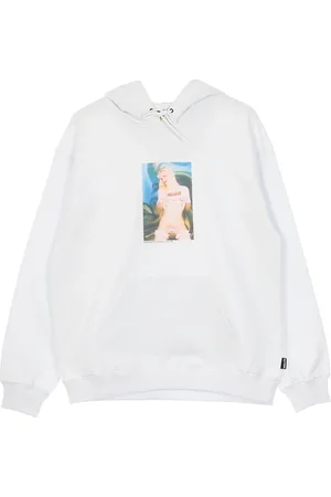 IUTER Sweathshirts & Hoodies, Herre, Hvid, XS, Bomuld, Letvægts hættetrøje med print