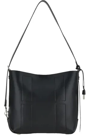 Hogan Taske, Dame, Sort, ONE SIZE, Uld, Sort Læder Hobo Skuldertaske