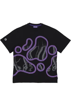 Octopus Top, Herre, Sort, XL, Bomuld, Sort Tee Kortærmet T-shirt