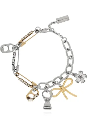 Marc Jacobs Tilbehør, Dame, Grå, ONE SIZE, Uld, Armbånd med charms