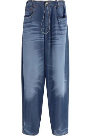 MAGLIANO Jeans, Herre, Blå, M, Denim, Denim Print Pijama Bukser med Snøre