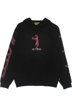 IUTER Sweathshirts & Hoodies, Herre, Sort, S, Bomuld, Sort Skeleton Hættetrøje Langærmet Sweatshirt