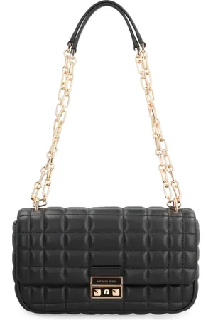 Michael Kors Taske, Dame, Sort, ONE SIZE, Uld, Quiltet læder skuldertaske med kæde rem