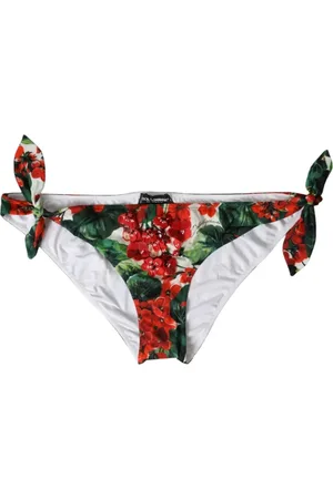 Dolce & Gabbana Badetøj, Dame, Flerfarvet, L, Nylon, Blomstret Bikini Bund Multifarvet