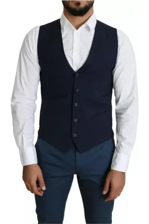 Dolce & Gabbana Jakkesæt, Herre, Blå, S, Bomuld, Navy Formel Vest