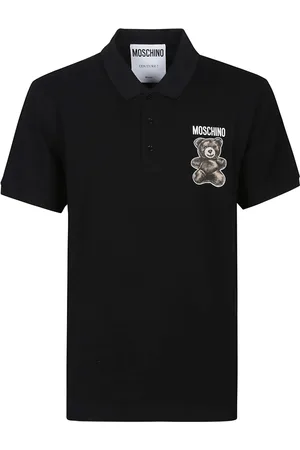 Moschino Top, Herre, Sort, L, Polo T-shirt med Teddy Bear