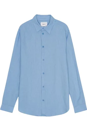 NN.07 Skjorte, Herre, Blå, S, Linned, Cerulean Linnedskjorte Enzo 5708