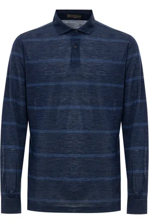corneliani Top, Herre, Blå, L, Langærmet Polo Skjorte
