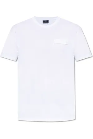 Paul & Shark Top, Herre, Hvid, 2XL, Bomuld, T-shirt med logo patch