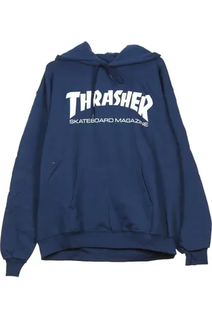 Thrasher Sweathshirts & Hoodies, Herre, Blå, XL, Bomuld, Navy/White Hættetrøje