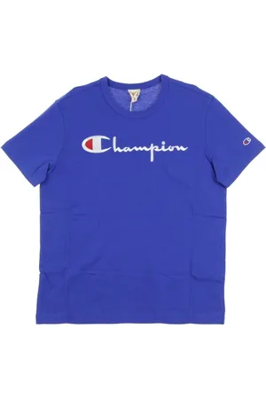 Champion Top, Herre, Blå, XL, Blå Ink Crewneck Tee Shirt