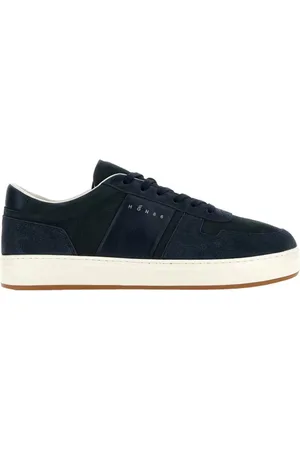 Hogan Sko, Herre, Blå, 43 EU, Læder, Blå Ruskind Sneakers med Memory Foam