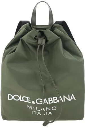 Dolce & Gabbana Taske, Herre, Grøn, ONE SIZE, Læder, Læder Snøre Rygsæk