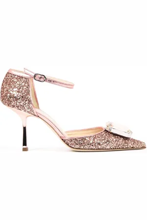 Prosperine Sko, Dame, , 38 EU, Læder, Glittersten Sandal med 80mm Hæl