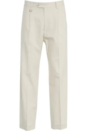 Paolo Pecora Bukser, Herre, Hvid, M, Uld, Hvide Linen Blend Chino Bukser