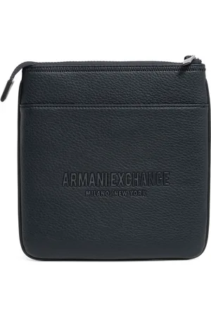 Armani Exchange Taske, Herre, Blå, ONE SIZE, Uld, Stilfuld Crossbody Taske med Justerbar Rem