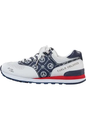 Carlo Colucci Sko, unisex, Flerfarvet, 44 EU, Monogram Logo Sneaker Dal Molin