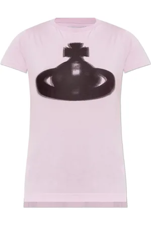 Vivienne Westwood Top, Dame, Lilla, S, Bomuld, T-shirt med logo