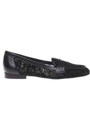 BALDININI Sko, Dame, Sort, 37 EU, Læder, petal mesh loafer