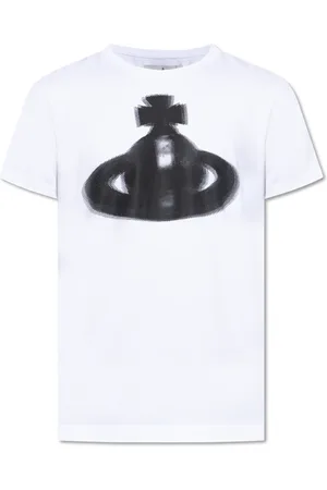 Vivienne Westwood Top, Herre, Hvid, L, Bomuld, T-shirt med logo