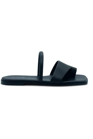 vic matiè Sko, Dame, Sort, 37 EU, Uld, Firkantet åben sandal sort enkelt finger