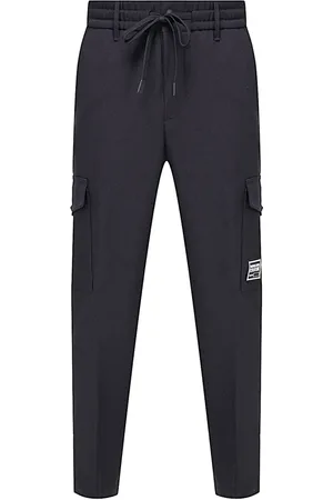 VERSACE Bukser, Herre, Sort, XL, Uld, Stilfulde bukser til mænd