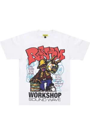 MARKET Top, Herre, Hvid, M, Bomuld, Hvid Soundwave Print Herre Tee