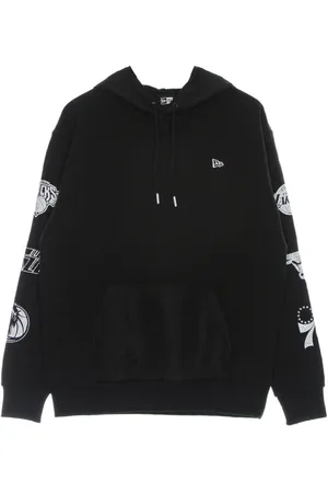 New Era Sweathshirts & Hoodies, Herre, Sort, XS, Bomuld, NBA Distressed Sleeve Print Hoodie