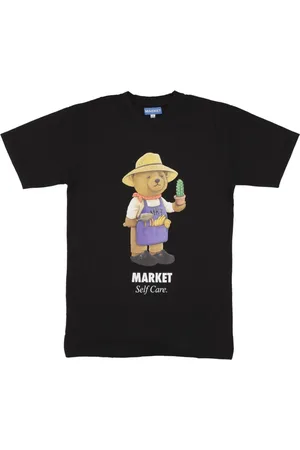 MARKET Top, Herre, Sort, M, Bomuld, Botanic Bear Tee Vintage Sort T-Shirt