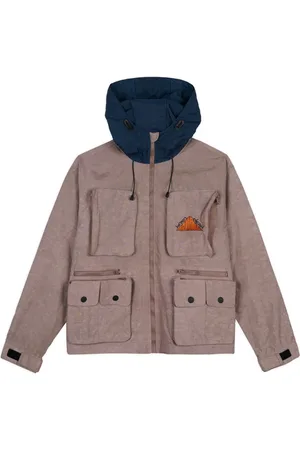 Brain Dead Jakke, Herre, Brun, XL, Brun Logo Jakke
