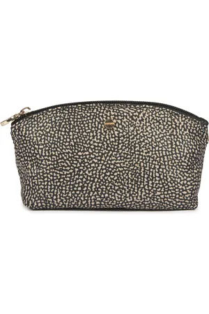 Borbonese Taske, Dame, , ONE SIZE, Læder, Trykt Stof Clutch med Læderdetaljer