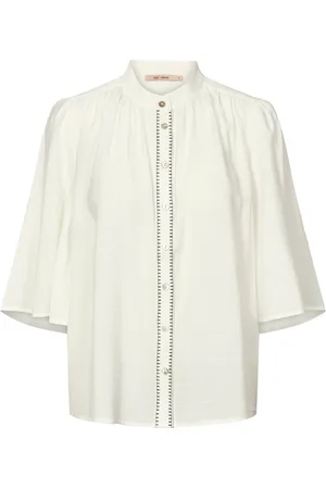RUE de FEMME Bluser & Skjorter, Dame, Hvid, 2XL, Uld, Elyna Skjorte Off Feminin Stil