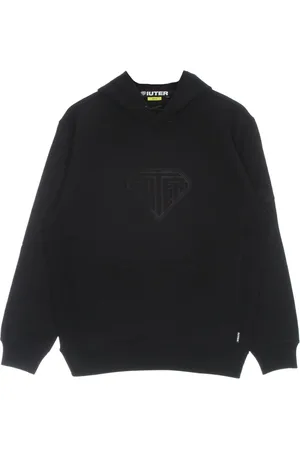 IUTER Sweathshirts & Hoodies, Herre, Sort, XL, Bomuld, Sort Logo Hoodie med Kængurulomme