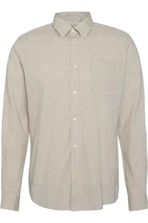 Barbour Skjorte, Herre, , L, Bomuld, Nelson Tailored Fit Bomuld Linned Skjorte