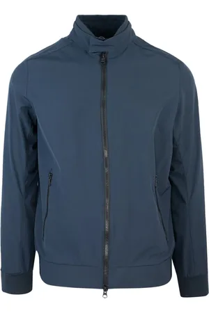 Colmar Jakke, Herre, Blå, 2XL, Uld, Blå Forårsjakke med Lynlåslukning