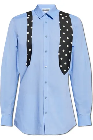 Moschino Skjorte, Herre, Blå, L, Bomuld, Skjorte med tryk