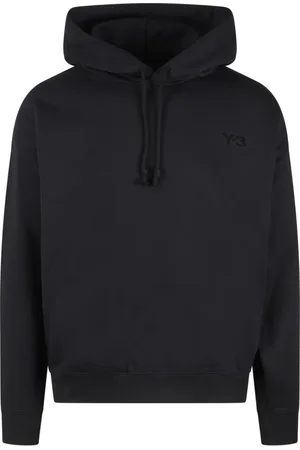 Y-3 Sweathshirts & Hoodies, Herre, Sort, XS, Satin, Terry Hoodie med Satin Logo