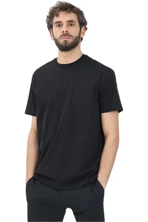 Armani Exchange Top, Herre, Sort, L, Bomuld, Sort kortærmet T-shirt enkel design