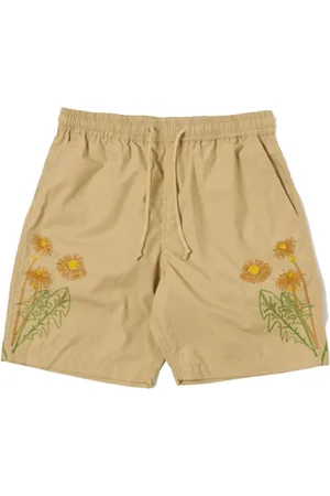 Universal Works Shorts, Herre, Brun, W28, Uld, Beige Strand Shorts Stilfuld Model
