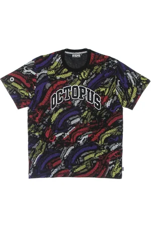 Octopus Top, Herre, Flerfarvet, XL, Bomuld, Sort Mænds Deco Tee T-Shirt