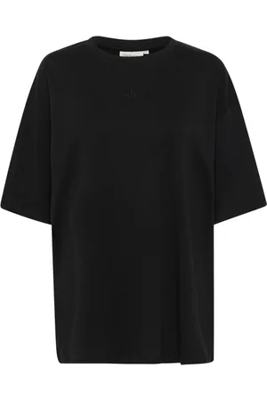 Karen by Simonsen Top, Dame, Sort, XL, Bomuld, Oversized Tee Meteorite