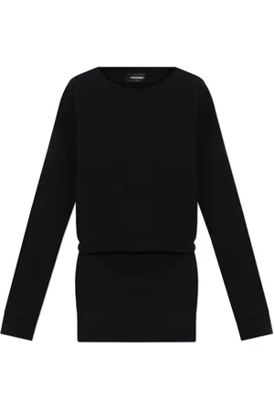 Dsquared2 Kjole, Dame, Sort, M, Bomuld, Langærmet Kjole
