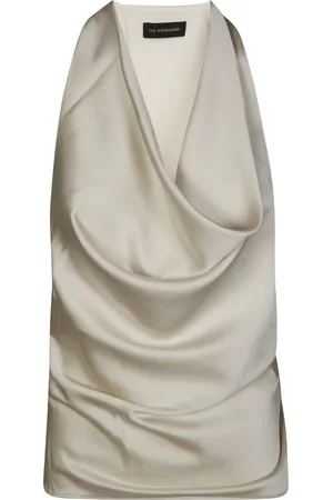 Andamane Top, Dame, Hvid, S, Polyester, Vandfald Top Verushka Stil
