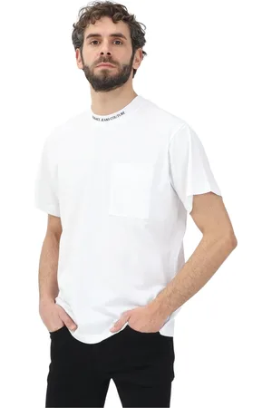 VERSACE Top, Herre, Hvid, M, Bomuld, Hvid kortærmet T-shirt Moderne design